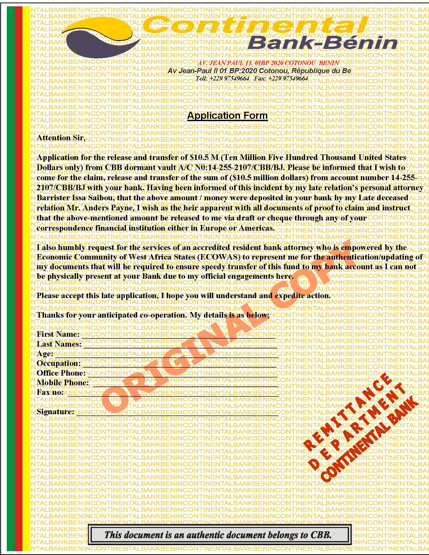 Silly-looking Form from the CBB