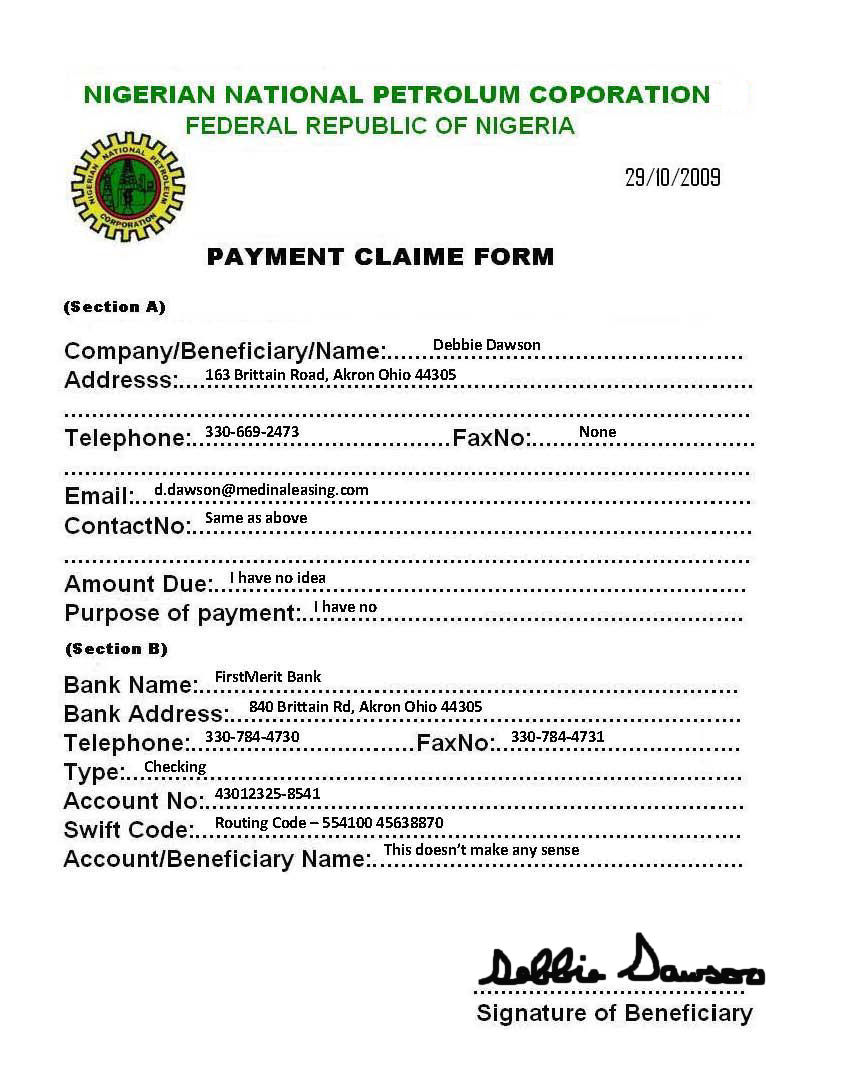 Claim Form