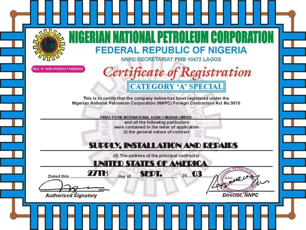 Certificate of Registration - whatever the fuck that is!